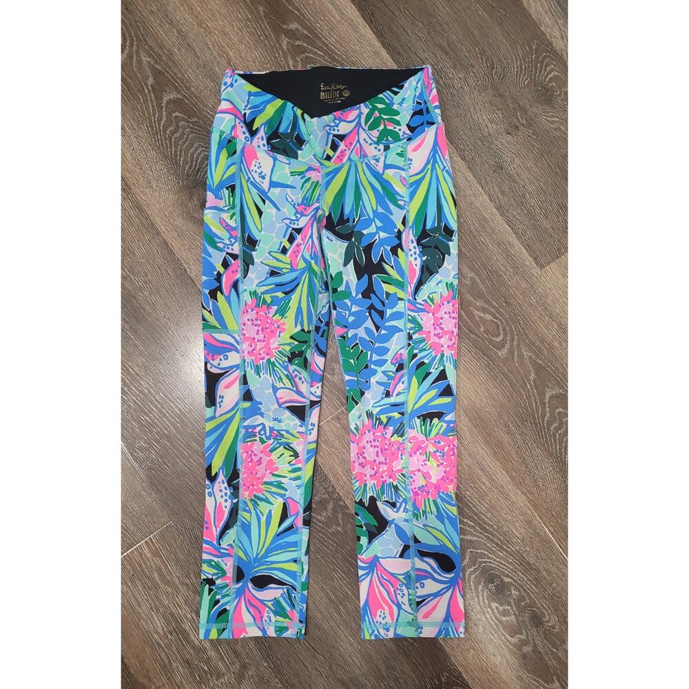 Lilly Pulitzer Luxletic Weekender High Crop Leggings You Me And Giraffe XS #P